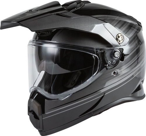 GMAX unisex-adult full-face style G3862453 TC-17F Mx86 Step Helmet Flat Black/Dark Silver xs X-Small