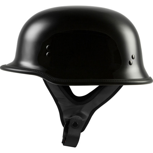 Highway 21 9MM German Helmet Solid Gloss Black Highway 21 9MM German Helmet Solid Gloss Black