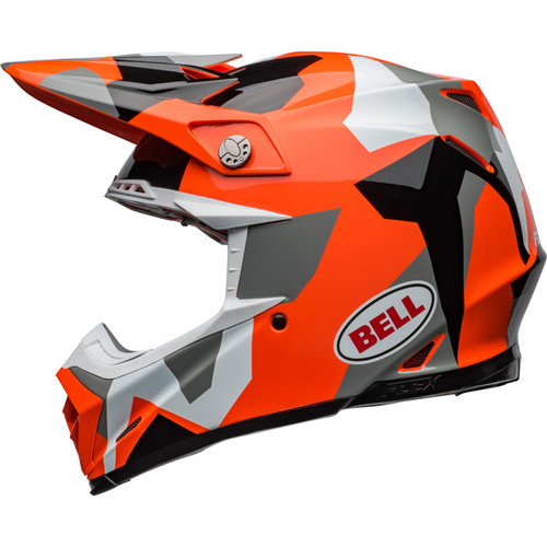 Bell Moto-9S Flex Rover Helmet Gloss Orange Camo Left