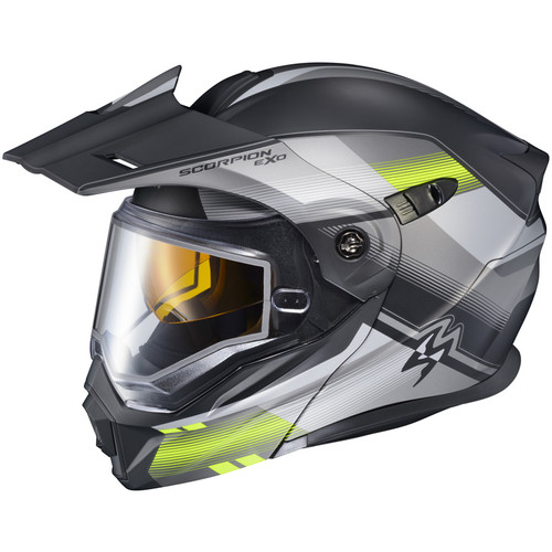 Scorpion EXO-AT950 Zec Dual Shield Helmet Grey/Hi-Viz Scorpion EXO-AT950 Zec Dual Shield Helmet Grey/Hi-Viz