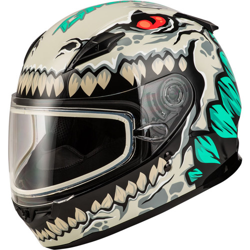 Gmax GM-49Y Drax Youth Helmet Silver Gmax GM-49Y Drax Youth Helmet Silver