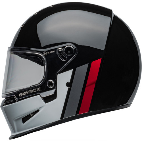 Bell Eliminator GT Helmet Gloss Black/White Left Bell Eliminator GT Helmet Gloss Black/White Left