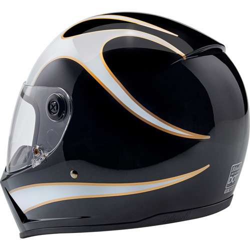 Biltwell Lane Splitter ECE R22.06 Flames Helmet | XtremeHelmets.com
