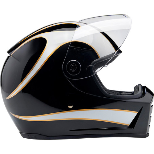 Biltwell Lane Splitter ECE R22.06 Flames Helmet | XtremeHelmets.com