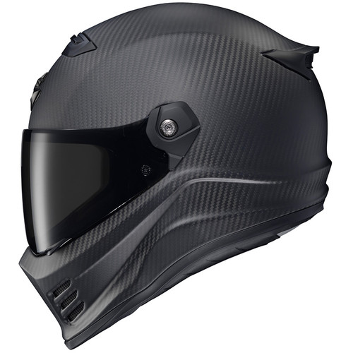 Scorpion Covert FX Carbon Helmet Matte Black Dark Smoke Shield Scorpion Covert FX Carbon Helmet Matte Black Dark Smoke Shield
