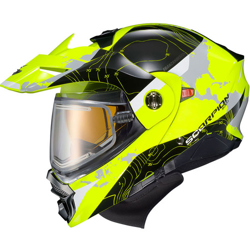 Scorpion EXO-AT960 Topographic Snow Helmet Electric Shield Hi-Viz Scorpion EXO-AT960 Topographic Snow Helmet Electric Shield Hi-Viz