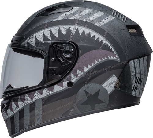 Bell Qualifier DLX MIPS Devil May Care 2023 Helmet Matte Gray /Black Left Bell Qualifier DLX MIPS Devil May Care 2023 Helmet Matte Gray /Black Left