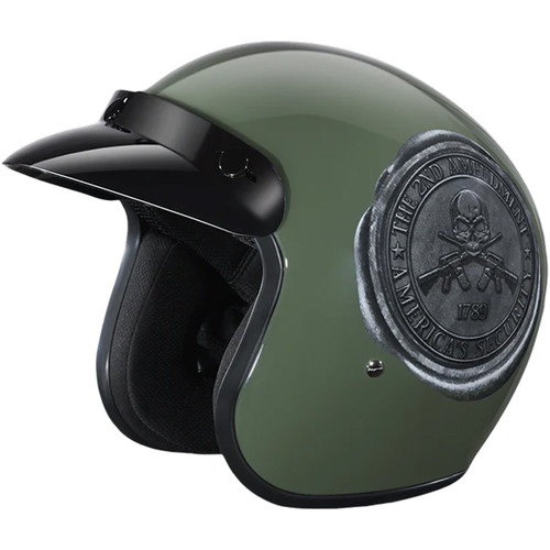 Daytona Cruiser 2nd Amendment Seal Helmet with Visor