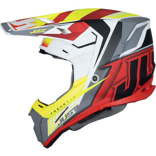 Just1 J22F Frenetik Helmet Fire Fluo Yellow/Red/White Just1 J22F Frenetik Helmet Fire Fluo Yellow/Red/White