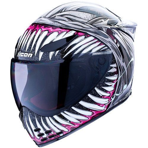 ICON Domain Grand Maw Helmet Grey Front Left