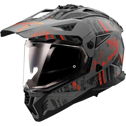 LS2 Blaze II Crazy Helmet Mate Grey/Red LS2 Blaze II Crazy Helmet Mate Grey/Red