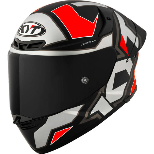 KYT TT-REVO Electron Helmet Matte Grey/Red