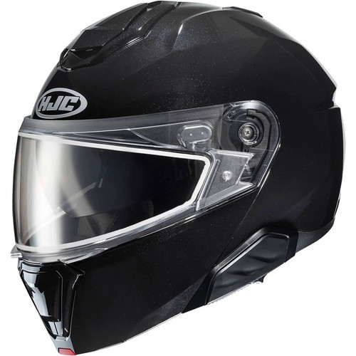 HJC i91 Snow Helmet Gloss Black - Dual Shield 