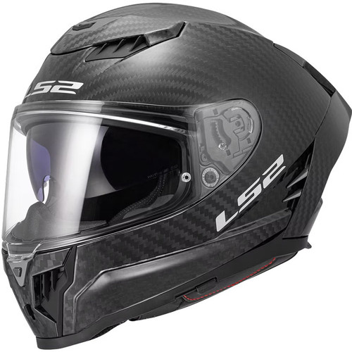 LS2 Dragon Carbon Helmet with Clear Sun Shield Gloss Black