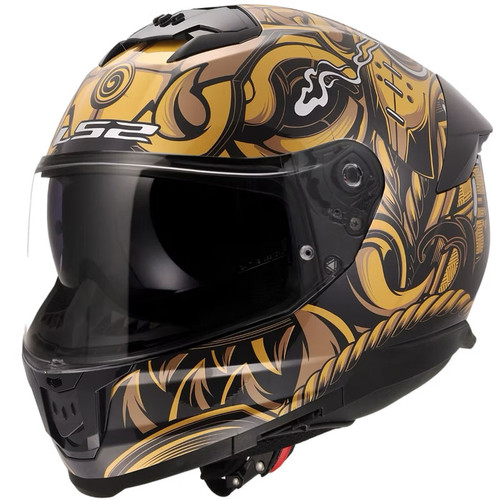 LS2 Stream II Samurai Helmet Gloss Black/Gold