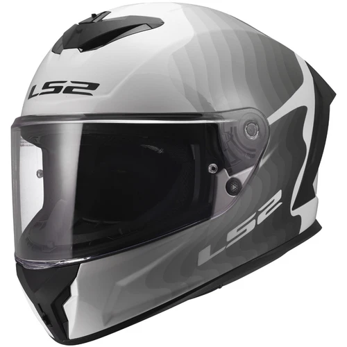 LS2 Rapid III Flow Helmet Gloss White/Gray/Black