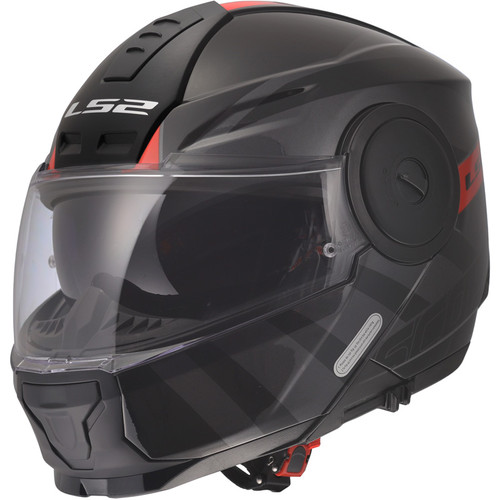 LS2 Horizon II Hamr Helmet Gloss Black/Titanium/Red