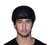 Daytona Skull Cap Slim Line Half Helmet Dull Black When Worn Front
