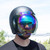 Biltwell Bubble Shield Anti-Fog Rainbow Mirror When Worn Front Biltwell Bubble Shield Anti-Fog Rainbow Mirror When Worn Front