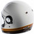 Torc T1 Retro Helmet Iso Bar Gloss White Back Torc T1 Retro Helmet Iso Bar Gloss White Back