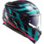 LS2 Challenger Carbon Flames Helmet Blue/Red Right
