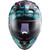 LS2 Challenger Carbon Flames Helmet Blue/Red Front