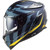 LS2 Challenger Carbon Flames Helmet Blue/Gold Right
