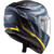 LS2 Challenger Carbon Flames Helmet Blue/Gold Back