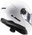 LS2 Strobe Helmet Solid White Back