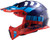 LS2 Gate Xcode Helmet  Gloss Red/Blue Left