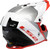 LS2 Gate Launch Helmet White/Red/Black Back Right LS2 Gate Launch Helmet White/Red/Black Back Right