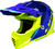 LS2 Gate Launch Youth Helmet Gloss Blue/Hi Viz Front Left LS2 Gate Launch Youth Helmet Gloss Blue/Hi Viz Front Left