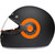 Daytona Retro Orange Accents Helmet Left Daytona Retro Orange Accents Helmet Left