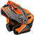 Castle X CX950 Diverge Helmet Orange/Charcoal/Black Visor Up - Electric Shield Castle X CX950 Diverge Helmet Orange/Charcoal/Black Visor Up - Electric Shield