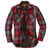Scorpion Covert Moto Women's Flannel Shirt Red/Grey Front Scorpion Covert Moto Women's Flannel Shirt Red/Grey Front