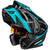 Castle X CX950 V2 Fierce Helmet Black/Turquoise Flip-up - Electric Shield Castle X CX950 V2 Fierce Helmet Black/Turquoise Flip-up - Electric Shield
