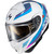 Scorpion EXO-GT930 Modulus Helmet White Blue Front Left Scorpion EXO-GT930 Modulus Helmet White Blue Front Left