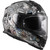  LS2 Assault Warrior Helmet Krome Silver Black Front Right