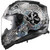  LS2 Assault Warrior Helmet Krome Silver Black Left