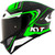 KYT TT-REVO Overtech Helmet Black/Green Left