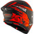 KYT TT-REVO Combustion Helmet Red Back Right