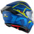 KYT R2R Concept Helmet Matte Blue/Yellow Back Right