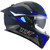 KYT R2R LED Helmet Matte Blue/Black Right