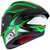 KYT NZ Race Carbon Stride Helmet Green Fluo Back Left