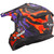 LS2 Gate II Electra Helmet Matte Purple/Orange Back Left