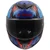 LS2 Rapid III Zombie Helmet Gloss Black/Blue/Red Left Front