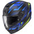 Scorpion EXO-R330 Saga Helmet Black/Blue/Hi-Vis Front Left