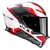 KYT TT-REVO Speeding Helmet White/Red Right