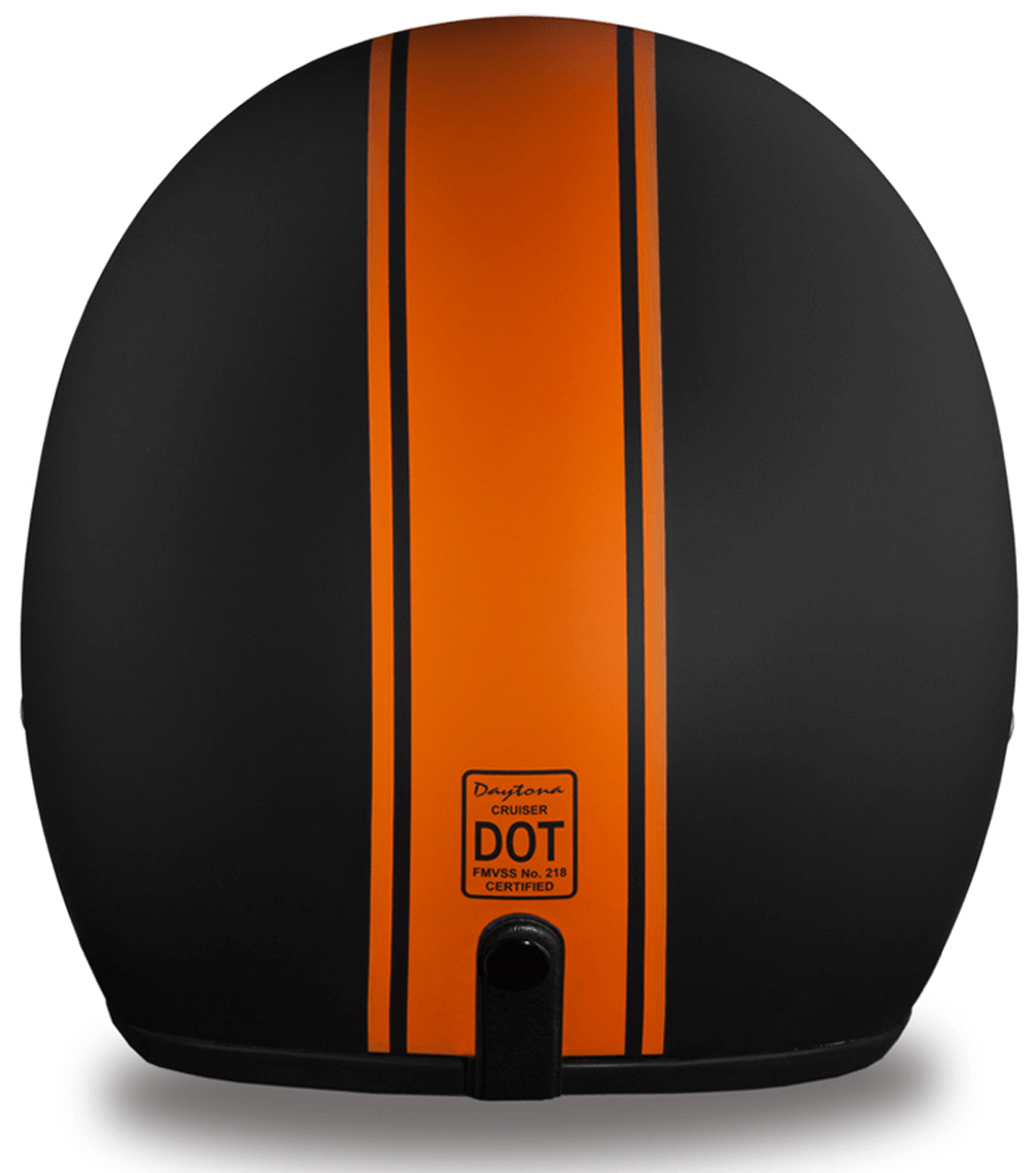Daytona Cruiser 3/4 Open Face Helmet Orange Pin Stripe