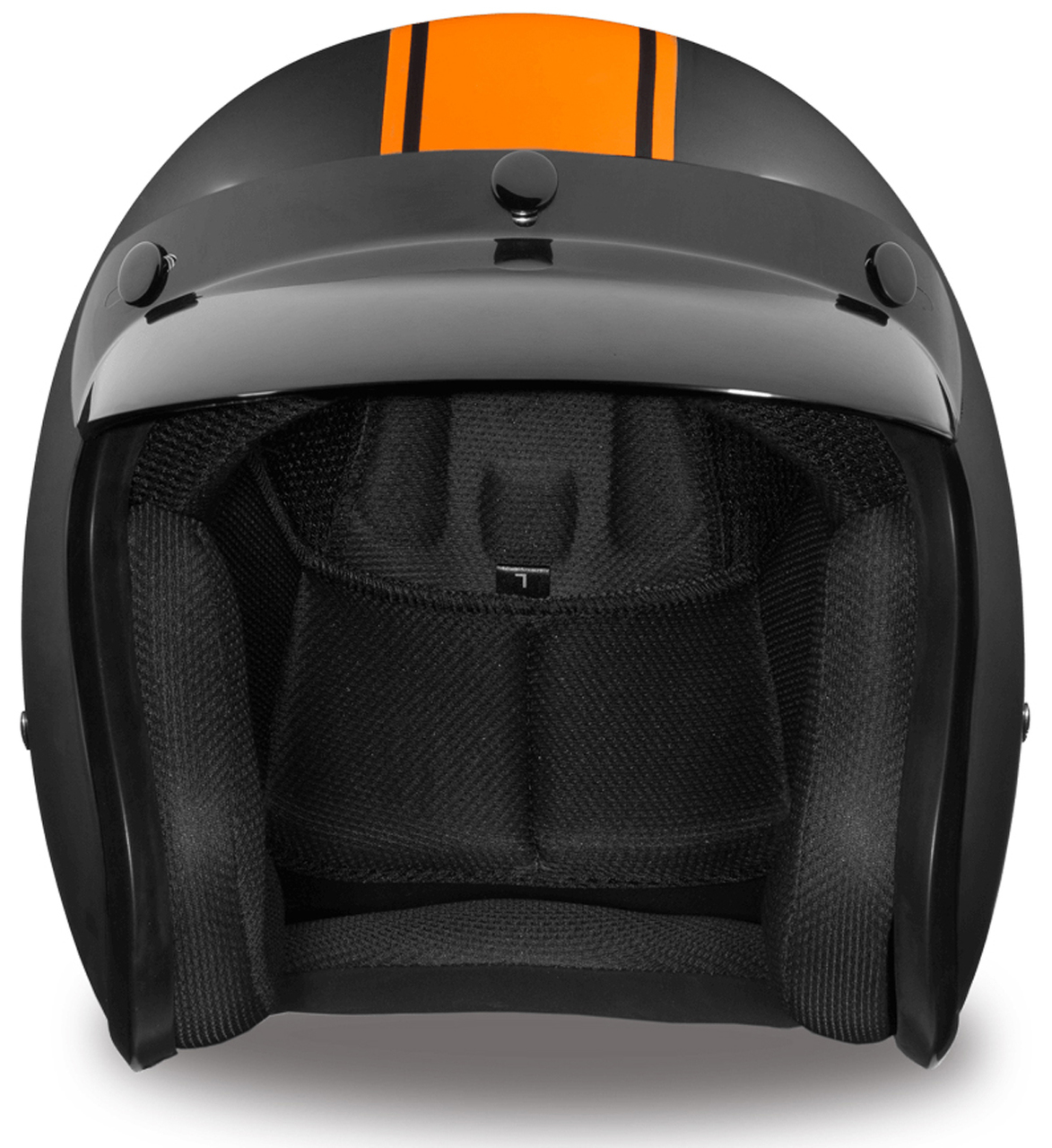 black orange motorcycle helmet daytona Daytona Cruiser 3/4 Open Face Helmet Orange Pin Stripe